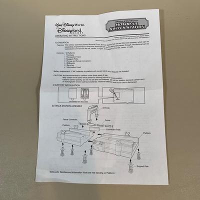 LOT 68 B: Walt Disney World Disneyland Resorts Monorail Switch Station Theme Park Collection