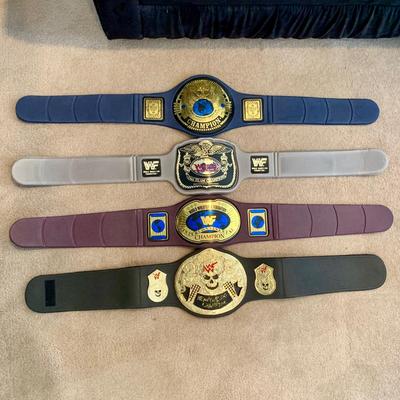 LOT 70 A: Children's Foam 1998 & 1999 Jakks WWF Replica Belts