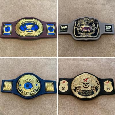 LOT 70 A: Children's Foam 1998 & 1999 Jakks WWF Replica Belts