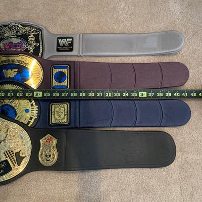LOT 70 A: Children's Foam 1998 & 1999 Jakks WWF Replica Belts