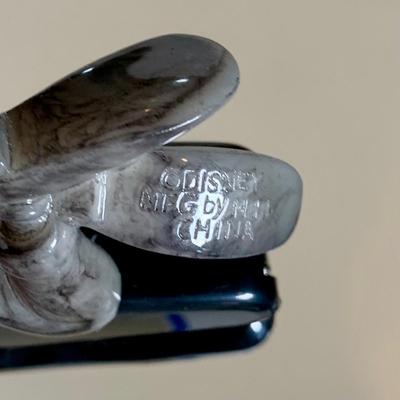 LOT 72 A: Disney Mickey Mouse Faux Marble Office Desk Set w/ NIP Pencils; Coaster, Pencil Holder, Tape Dispenser, & Stapler