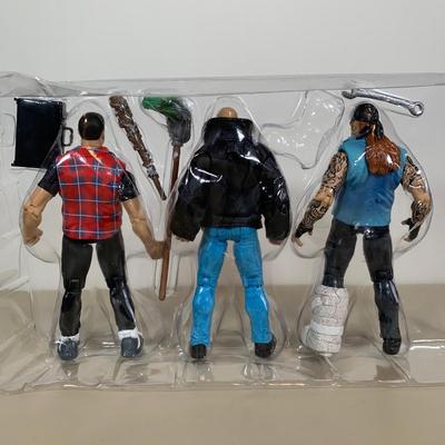 LOT 74 A: Jakks Pacific WWF Back In The Ring Undertaker, Steve Austin, & Steve Foley & F2 Federation Fighters Undertaker...