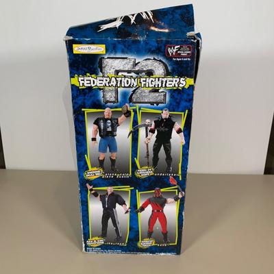 LOT 74 A: Jakks Pacific WWF Back In The Ring Undertaker, Steve Austin, & Steve Foley & F2 Federation Fighters Undertaker...