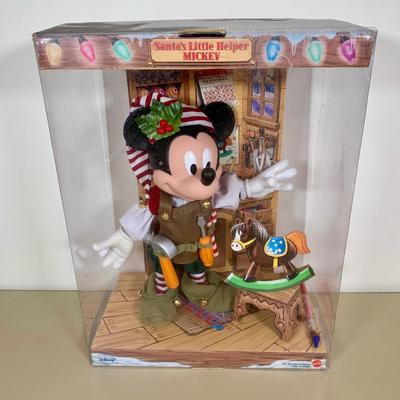 LOT 77 A: NIP Mattel Disney Collector Dolls Santa's Little Helper Mickey Model #50929
