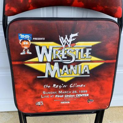 LOT 80 B: 1999 WWF Wrestle Mania "The Ragin' Climax" Event Chair