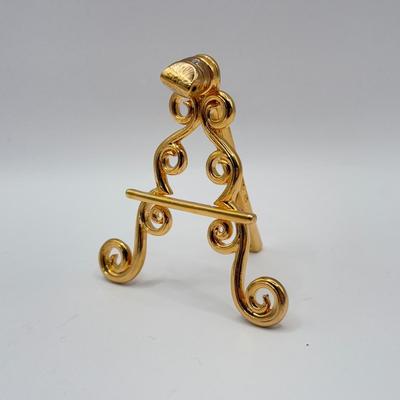 LOT 82B: Disney Gallery Swarovski Crystal Limited Antique Mickey Brooch w/ Easel Display Stand