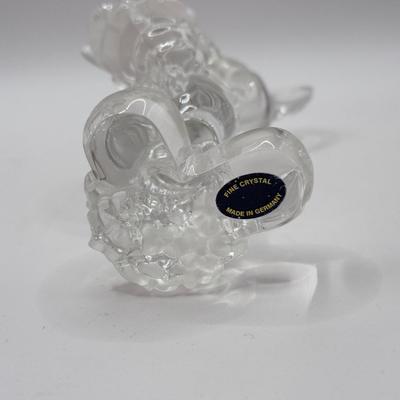 LOT 83B: Disney Lenox Mickey & Minnie Crystal Salt & Pepper Shakers & Crystal Mickey Mouse made in Germany