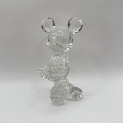 LOT 83B: Disney Lenox Mickey & Minnie Crystal Salt & Pepper Shakers & Crystal Mickey Mouse made in Germany