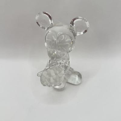 LOT 83B: Disney Lenox Mickey & Minnie Crystal Salt & Pepper Shakers & Crystal Mickey Mouse made in Germany