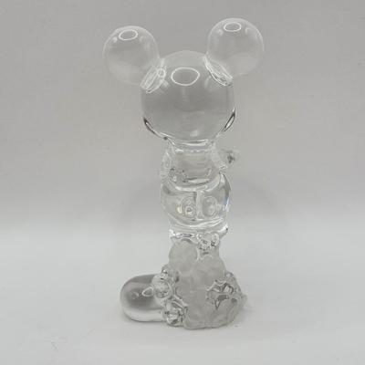 LOT 83B: Disney Lenox Mickey & Minnie Crystal Salt & Pepper Shakers & Crystal Mickey Mouse made in Germany