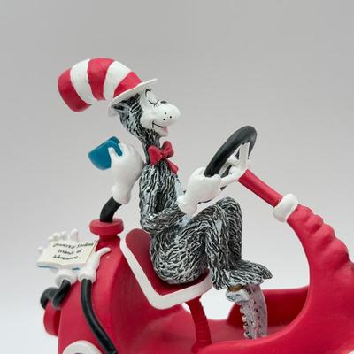 LOT 85B: Dr. Seuss Cat in the Hat Universal Studios Islands of Adventure Seuss Landing Collection - Red Machine Car, Snowglobe & I...