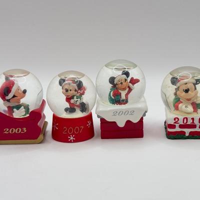 LOT 86B: 2001 Disney Christmas Mickey & Friends "Winter Wonderland" Musical Snowglobe w/ Mini Holiday Mickey Mouse Snowglobes