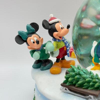 LOT 86B: 2001 Disney Christmas Mickey & Friends "Winter Wonderland" Musical Snowglobe w/ Mini Holiday Mickey Mouse Snowglobes