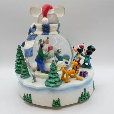 LOT 86B: 2001 Disney Christmas Mickey & Friends "Winter Wonderland" Musical Snowglobe w/ Mini Holiday Mickey Mouse Snowglobes