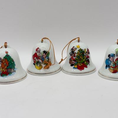 LOT 87B: Disney Ceramic Christmas Ornaments & Figures incl. Department 56 "75 Years with Mickey" Snowman Figurine