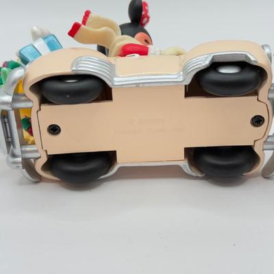 LOT 90B: Disney Ornaments - Minnie Mouse Ballerina, 2004 Hallmark Mickey and Minnie in Car & 2003 Hallmark Mistletoe Clip On