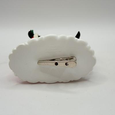 LOT 90B: Disney Ornaments - Minnie Mouse Ballerina, 2004 Hallmark Mickey and Minnie in Car & 2003 Hallmark Mistletoe Clip On