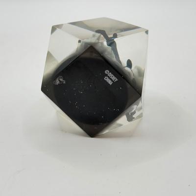 LOT 91B: 2003 Disney Hallmark Keepsake Steamboat Willie Magic Ornament & Mickey Mouse Steamboat Willie Faceted Acrylic Lucite...