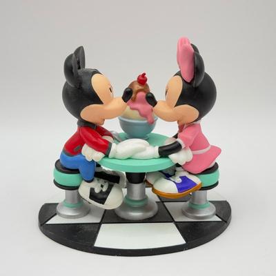 LOT 92B: Disney Mickey & Minnie Ornament collection - 2005 Hallmark Soda Shop, 2008 Hallmark Window-Shopping & More