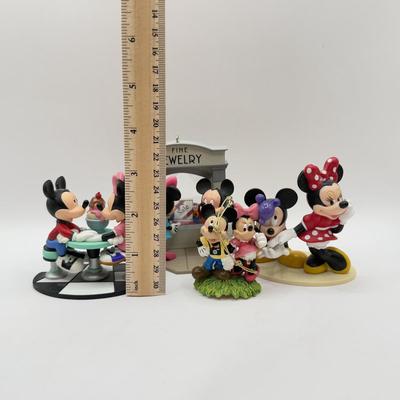 LOT 92B: Disney Mickey & Minnie Ornament collection - 2005 Hallmark Soda Shop, 2008 Hallmark Window-Shopping & More