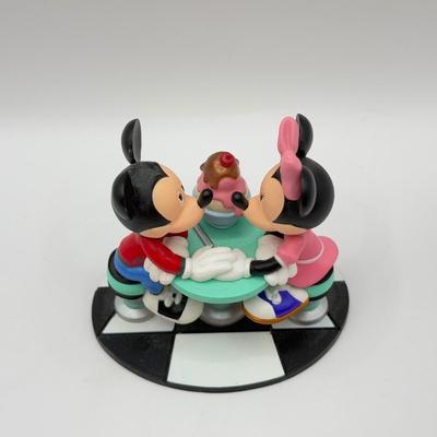 LOT 92B: Disney Mickey & Minnie Ornament collection - 2005 Hallmark Soda Shop, 2008 Hallmark Window-Shopping & More