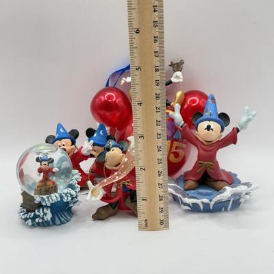 LOT 93B: Disney Fantasia Sorcerer Mickey Collection - Ornaments, Snowglobe, Toys