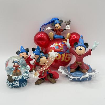 LOT 93B: Disney Fantasia Sorcerer Mickey Collection - Ornaments, Snowglobe, Toys