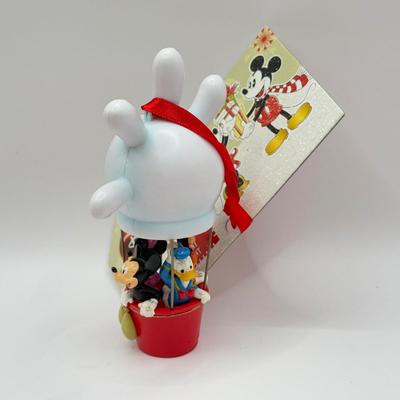 LOT 94B: Disney Store Hot Air Balloon Ornament & Hallmark Ornaments - 2007 Mickey and Minnie Dashing Through the Mall & 2008...