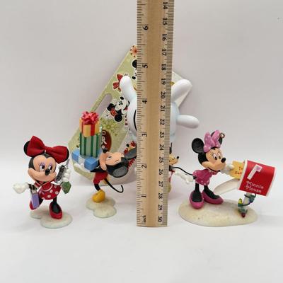 LOT 94B: Disney Store Hot Air Balloon Ornament & Hallmark Ornaments - 2007 Mickey and Minnie Dashing Through the Mall & 2008...