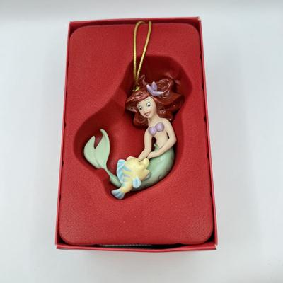 LOT 98B: NIB Disney Lenox Princess Ornaments - Mermaid Ariel & Sofia the First