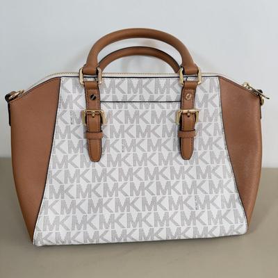 LOT 99A: Michael Kors Leather Ciara Zip Top Handbag