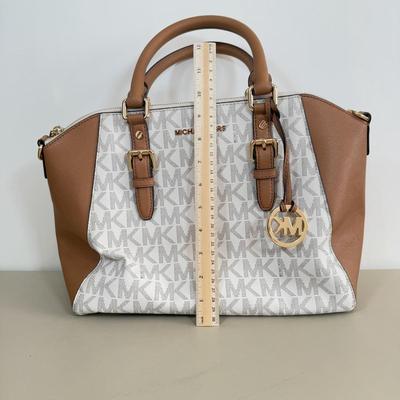 LOT 99A: Michael Kors Leather Ciara Zip Top Handbag