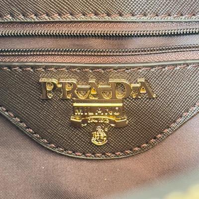 LOT 100A: Prada Saffiano Medium Beige Tote Handbag