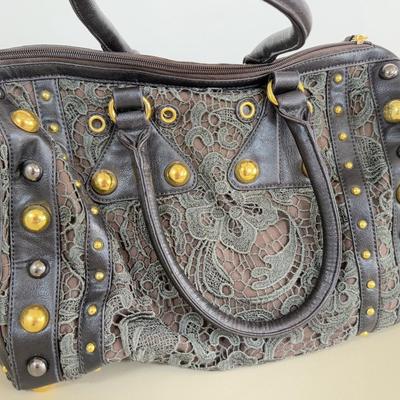 LOT 101AL: Big Buddha Lace Stud Handbag