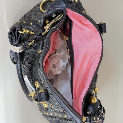LOT 101AL: Big Buddha Lace Stud Handbag