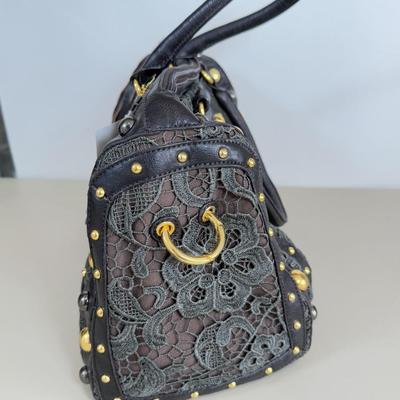 LOT 101AL: Big Buddha Lace Stud Handbag