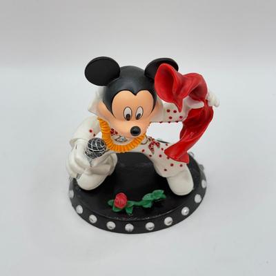 LOT 102B: Walt Disney Classics Mickey's Birthday Party "Happy Birthday!" Porcelain Sculpture & Hamilton "Jumpsuit...