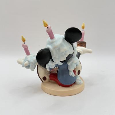 LOT 102B: Walt Disney Classics Mickey's Birthday Party "Happy Birthday!" Porcelain Sculpture & Hamilton "Jumpsuit...