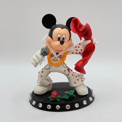LOT 102B: Walt Disney Classics Mickey's Birthday Party "Happy Birthday!" Porcelain Sculpture & Hamilton "Jumpsuit...