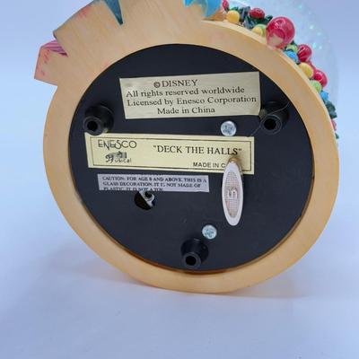 LOT 103B: Disney Kurt S Adler Mickey as Santa Christmas Nutcracker & Disney Christmas Snowglobes - "Sleigh Ride" &...