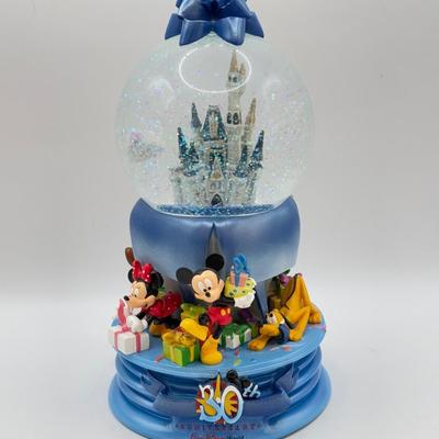 LOT 104B: Vintage Walt Disney World 30th Anniversary Mickey & Friends Cinderella Castle Snowglobe, Walt Disney 75th Anniversary...