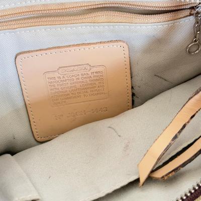 LOT 106A: Coach Leather and Canvas Medium Tote Handbag