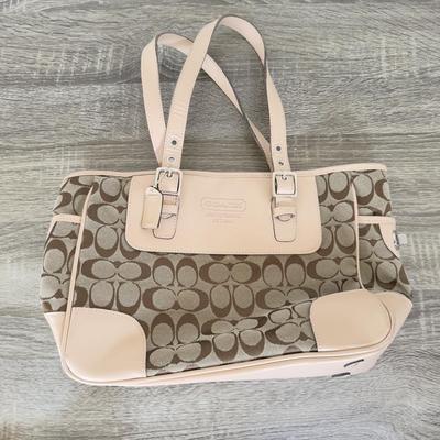 LOT 106A: Coach Leather and Canvas Medium Tote Handbag