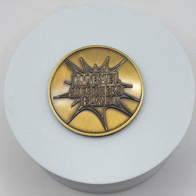 LOT 113J: 1999 Universal Studios Islands of Adventure Marvel Super Hero Island Spider-man Coin Medallion in Original Box