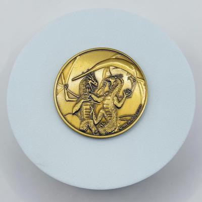 LOT 114J: 1999 Universal Studios Islands of Adventure The Lost Continent Dragon Coin Medallion in Original Box