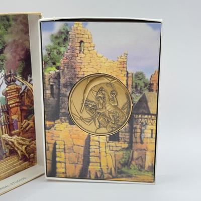 LOT 114J: 1999 Universal Studios Islands of Adventure The Lost Continent Dragon Coin Medallion in Original Box