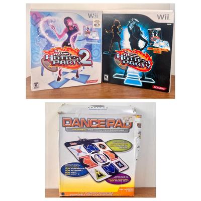 LOT 143B: Wii Dance Dance Revolution “Hottest Party”, Dance Dance Revolution “Hottest Party 2” & Universal Dance Pad