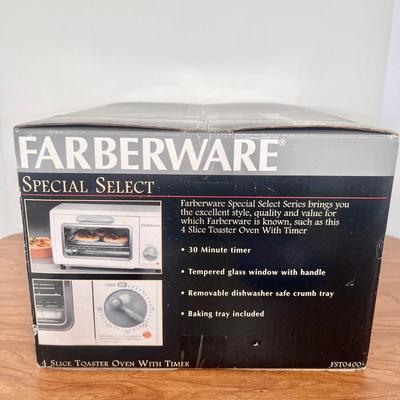 LOT 148B: NIB Faberware Special Select Toaster Oven Model FST0400