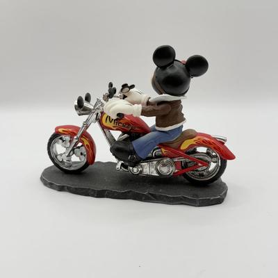 LOT 161B: Disney Hamilton Mickey & Friends Fun on the Open Road Collection Motorcycle Sculptures - Mickey “Leader of the Pack” 14801,...