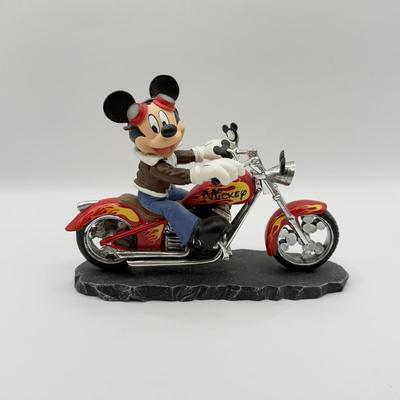 LOT 161B: Disney Hamilton Mickey & Friends Fun on the Open Road Collection Motorcycle Sculptures - Mickey “Leader of the Pack” 14801,...